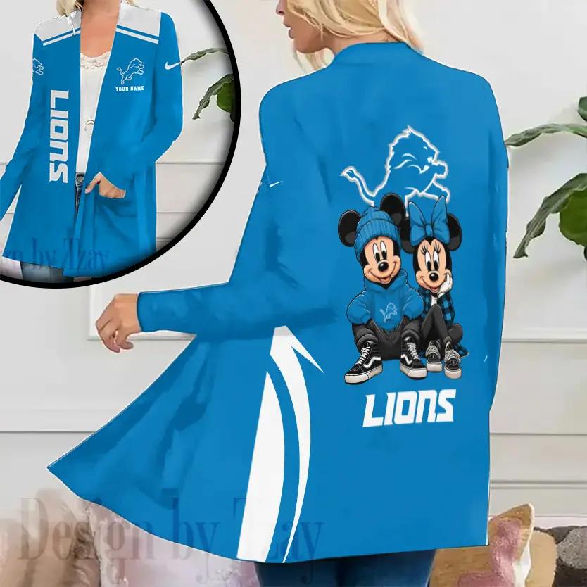 Detroit Lions Women Patch Pocket Cardigan BT069