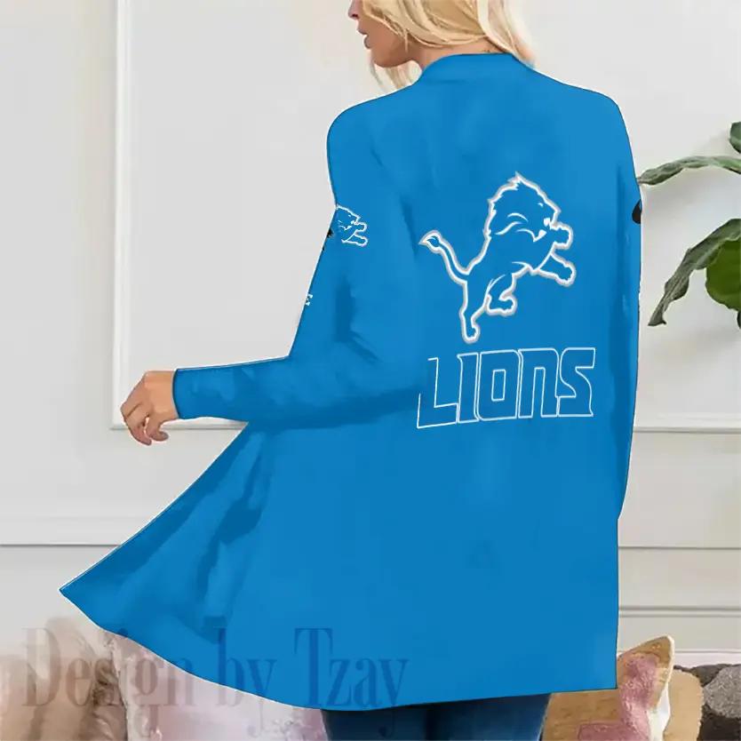 Detroit Lions Women Patch Pocket Cardigan BT066