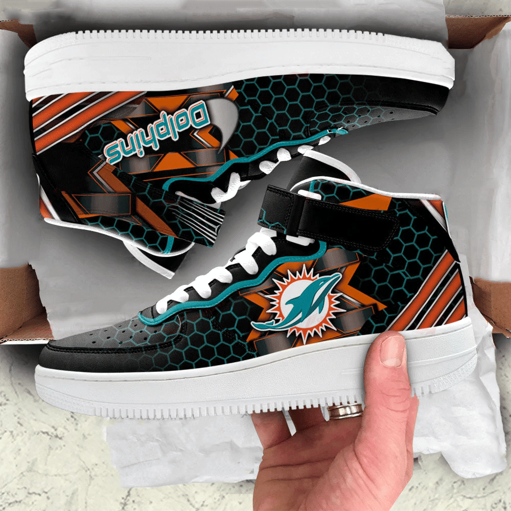 Miami Dolphins High AF1 Sneakers BG37