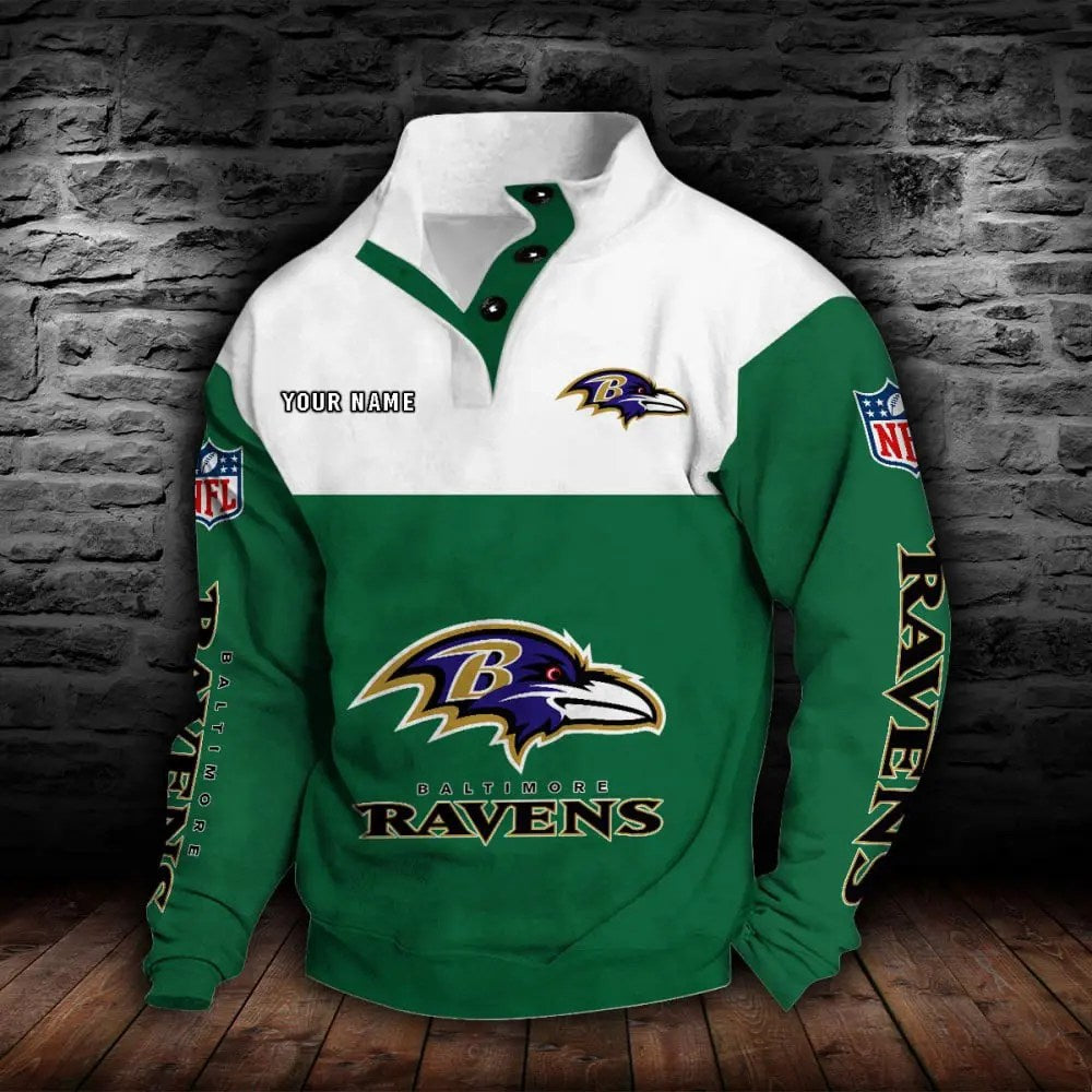 Baltimore Ravens New Personalized Colorful Stand Collar Sweatshirt AZBTSCSW000003