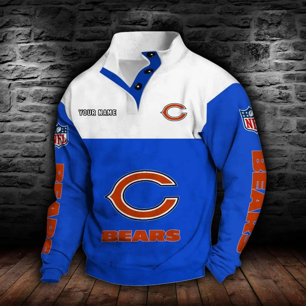 Chicago Bears New Personalized Colorful Stand Collar Sweatshirt AZBTSCSW000006