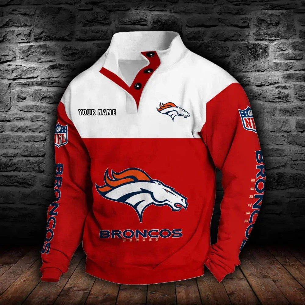 Denver Broncos New Personalized Colorful Stand Collar Sweatshirt AZBTSCSW000009