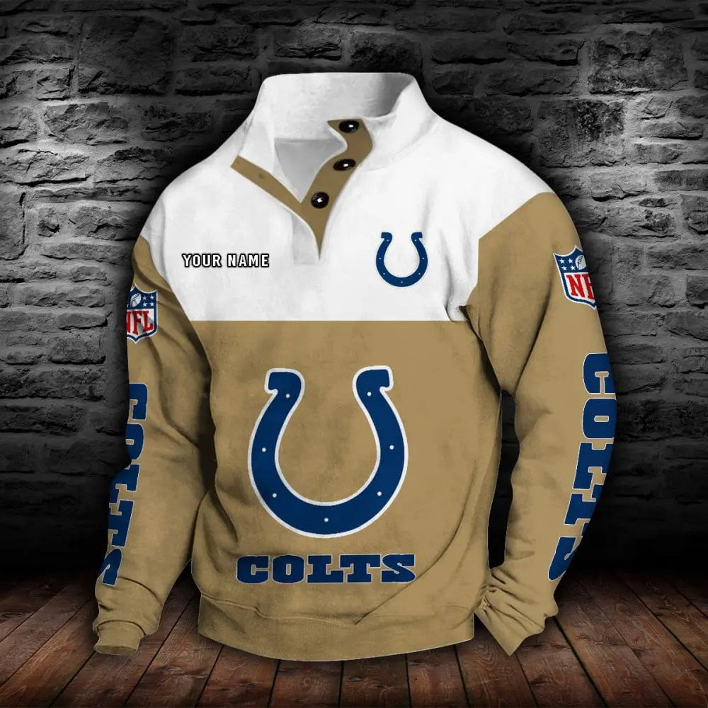Indianapolis Colts New Personalized Colorful Stand Collar Sweatshirt AZBTSCSW000013