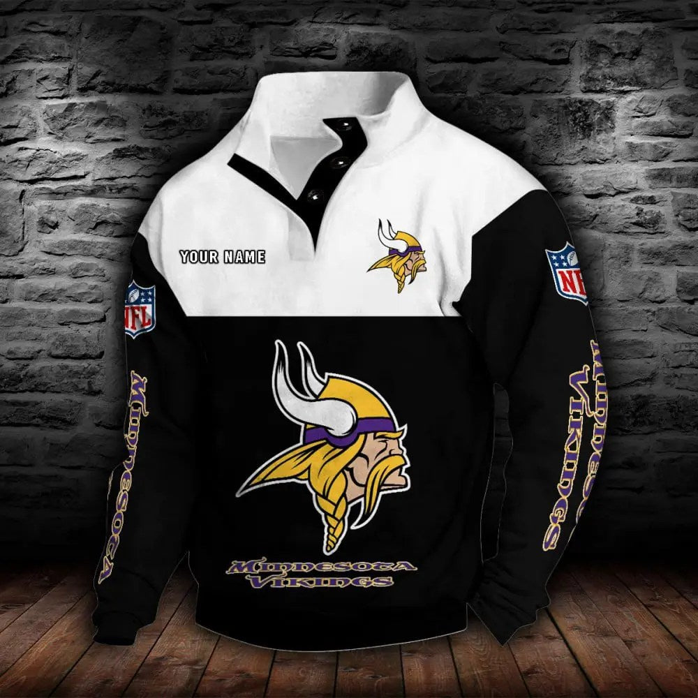 Minnesota Vikings New Personalized Colorful Stand Collar Sweatshirt AZBTSCSW000020
