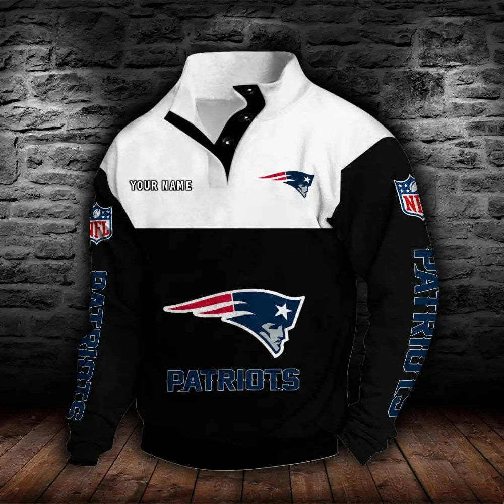 New England Patriots New Personalized Colorful Stand Collar Sweatshirt AZBTSCSW000022