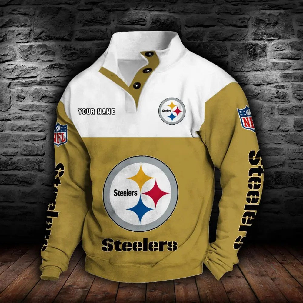 Pittsburgh Steelers New Personalized Colorful Stand Collar Sweatshirt AZBTSCSW000026