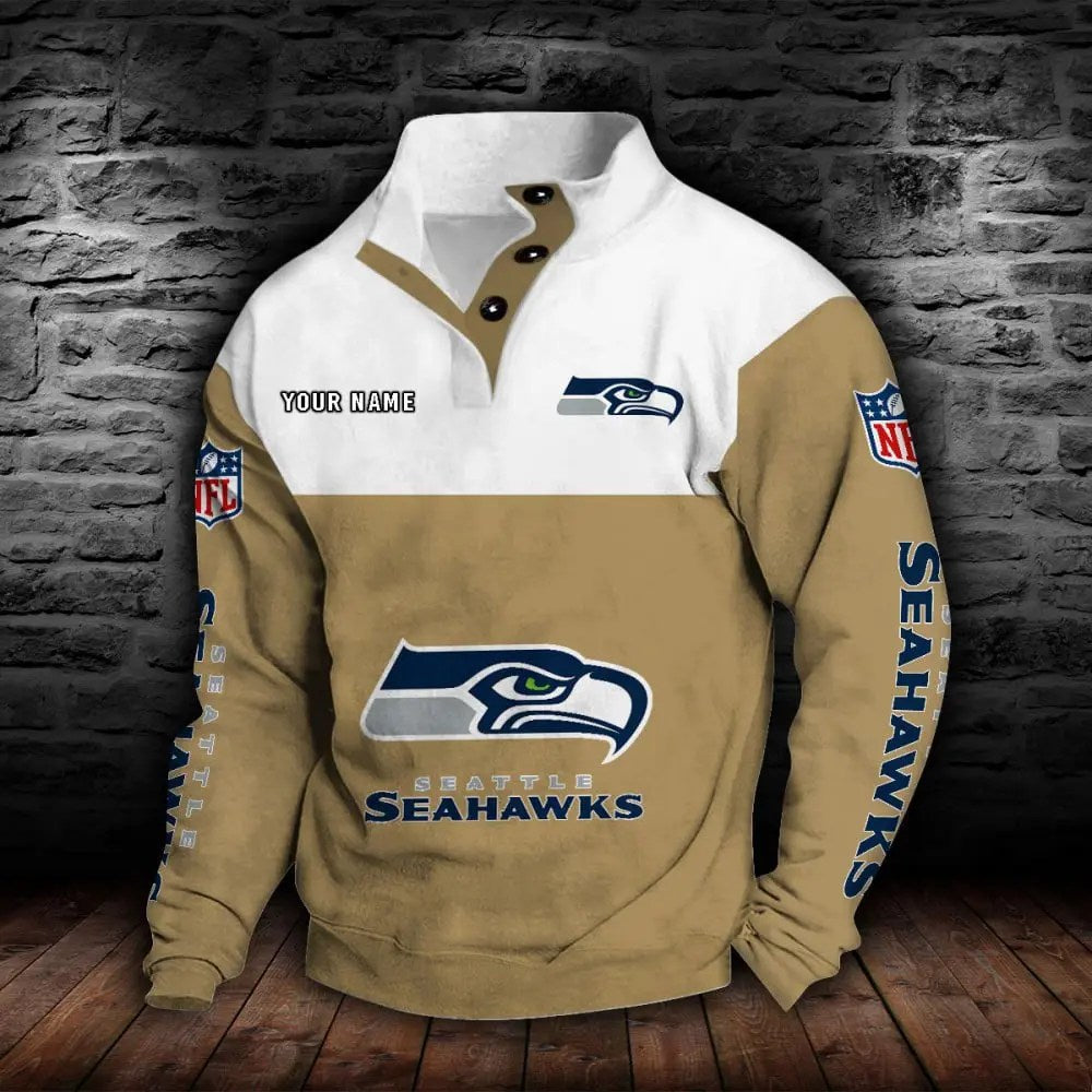 Seattle Seahawks New Personalized Colorful Stand Collar Sweatshirt AZBTSCSW000028