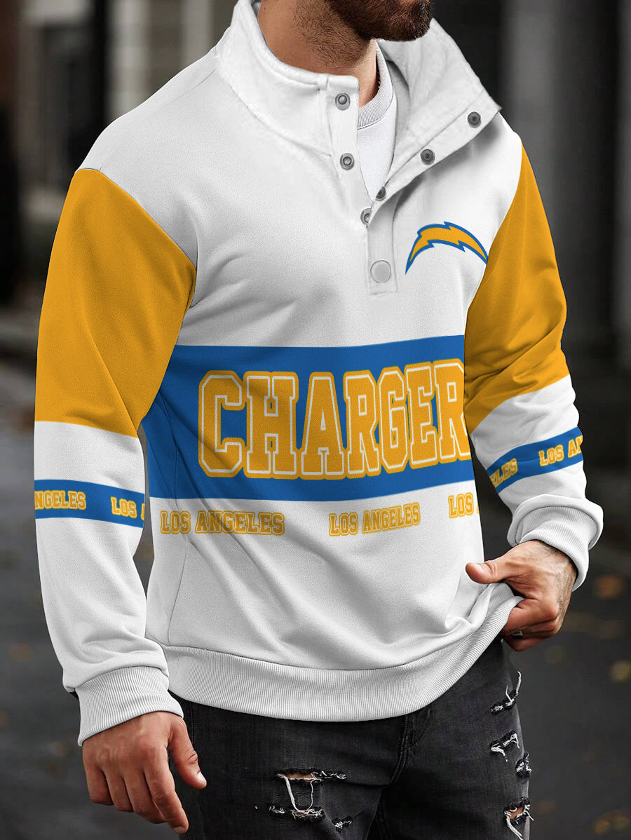Los Angeles Chargers Casual Colorful Stand Collar Sweatshirt AZBTSCSW000496