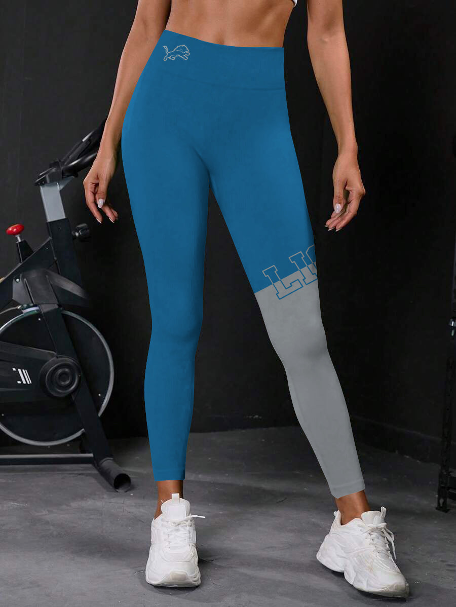 Detroit Lions High Waist Push Up Printed Leggings (4)