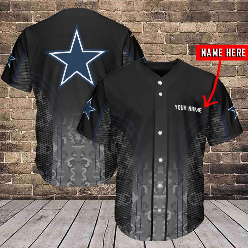 Dallas Cowboys Personalized Baseball Jersey AZCBJS342