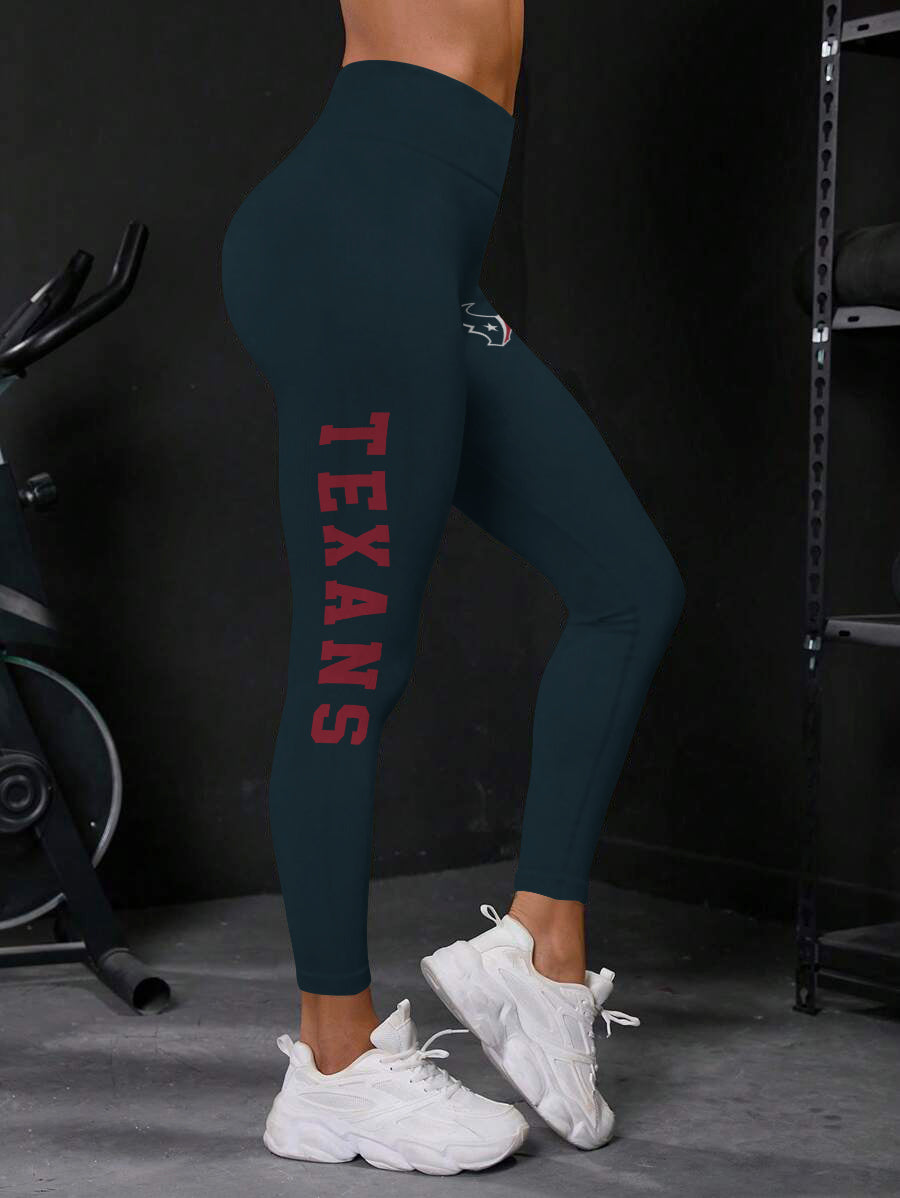 Houston Texans High Waist Push Up Printed Leggings (2)