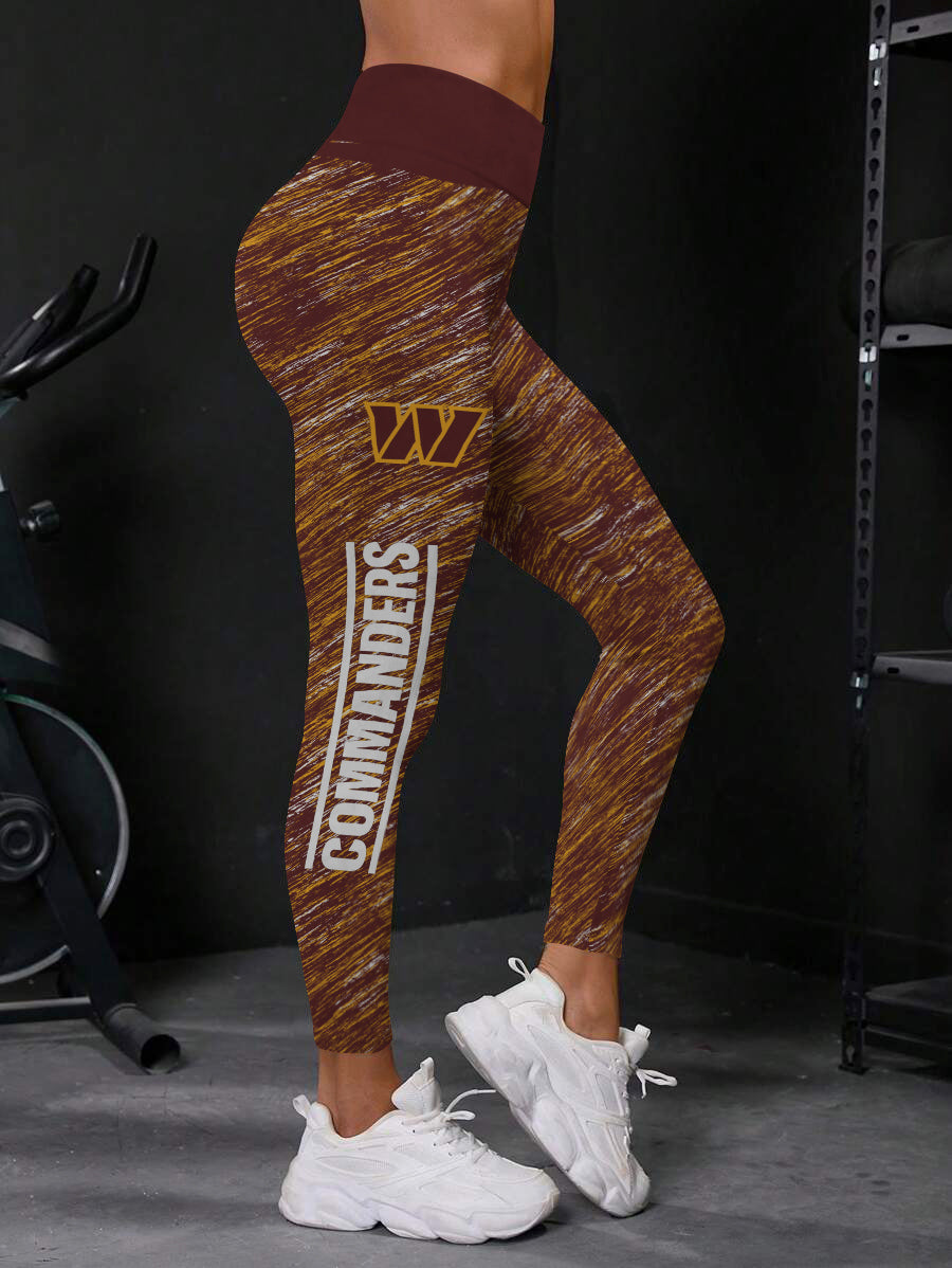 Washington Commanders High Waist Push Up Printed Leggings (1)