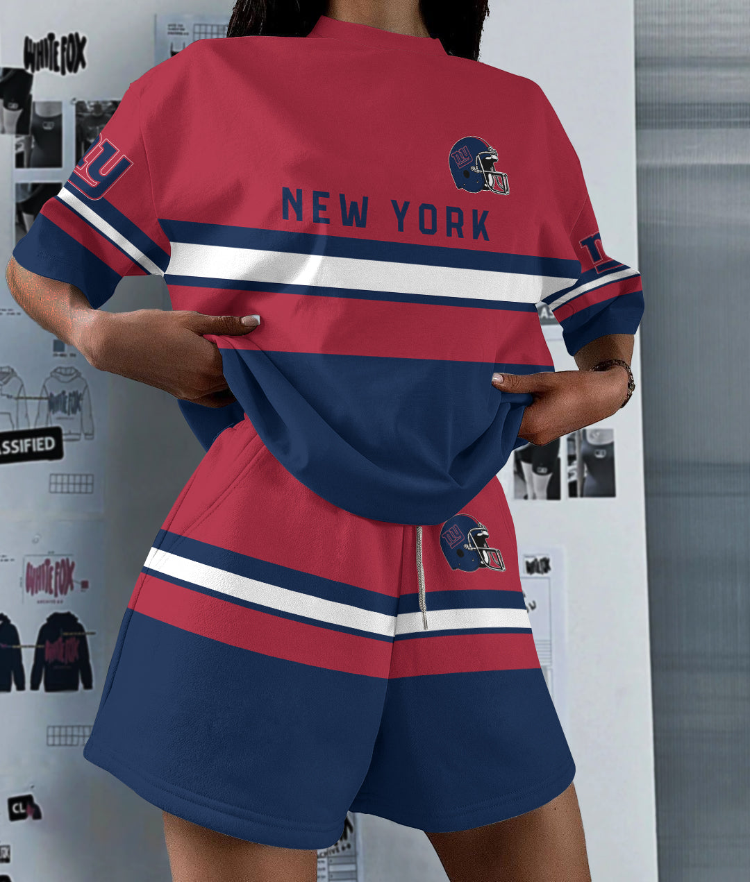 New York Giants Limited Edition Top And Shorts Two-Piece Suits (3)