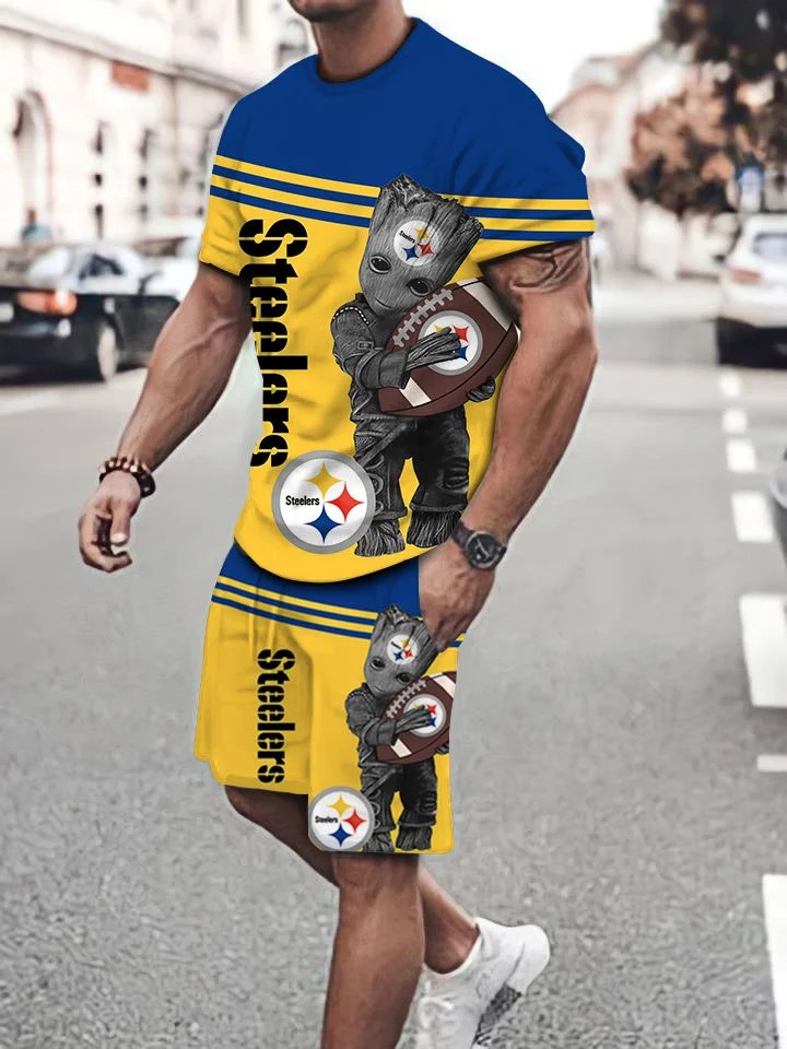 Pittsburgh Steelers T-shirt and Shorts AZTS124