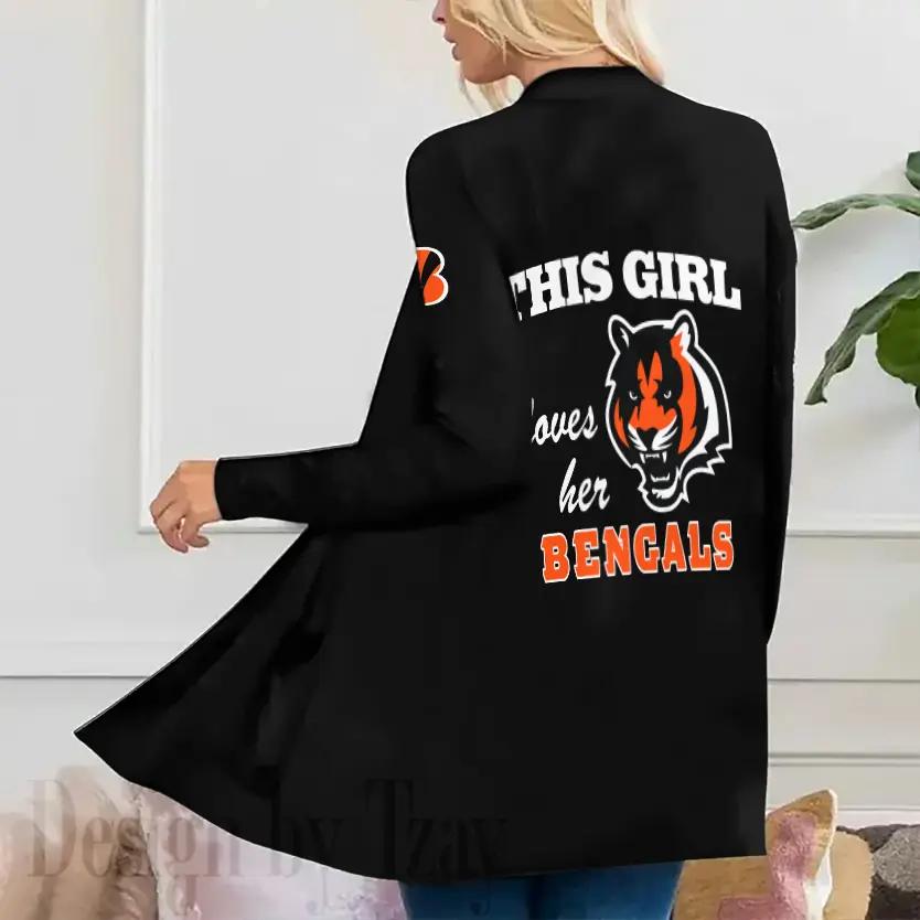 Cincinnati Bengals Women Patch Pocket Cardigan BT040