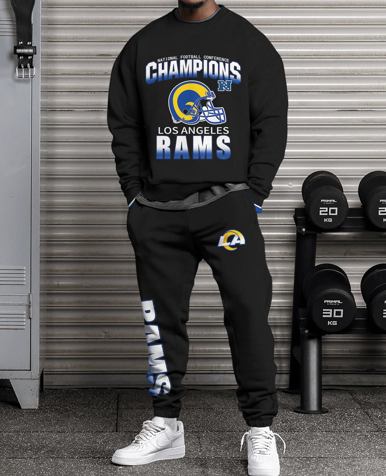 Los Angeles Rams Combo 3D Sweatsuit and Sweatpants Unisex CBSP134
