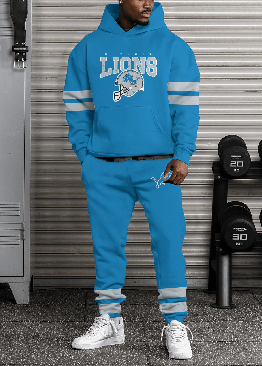 Detroit Lions Combo Pullover Hoodie And Sweatpants AZBTPHSP000202