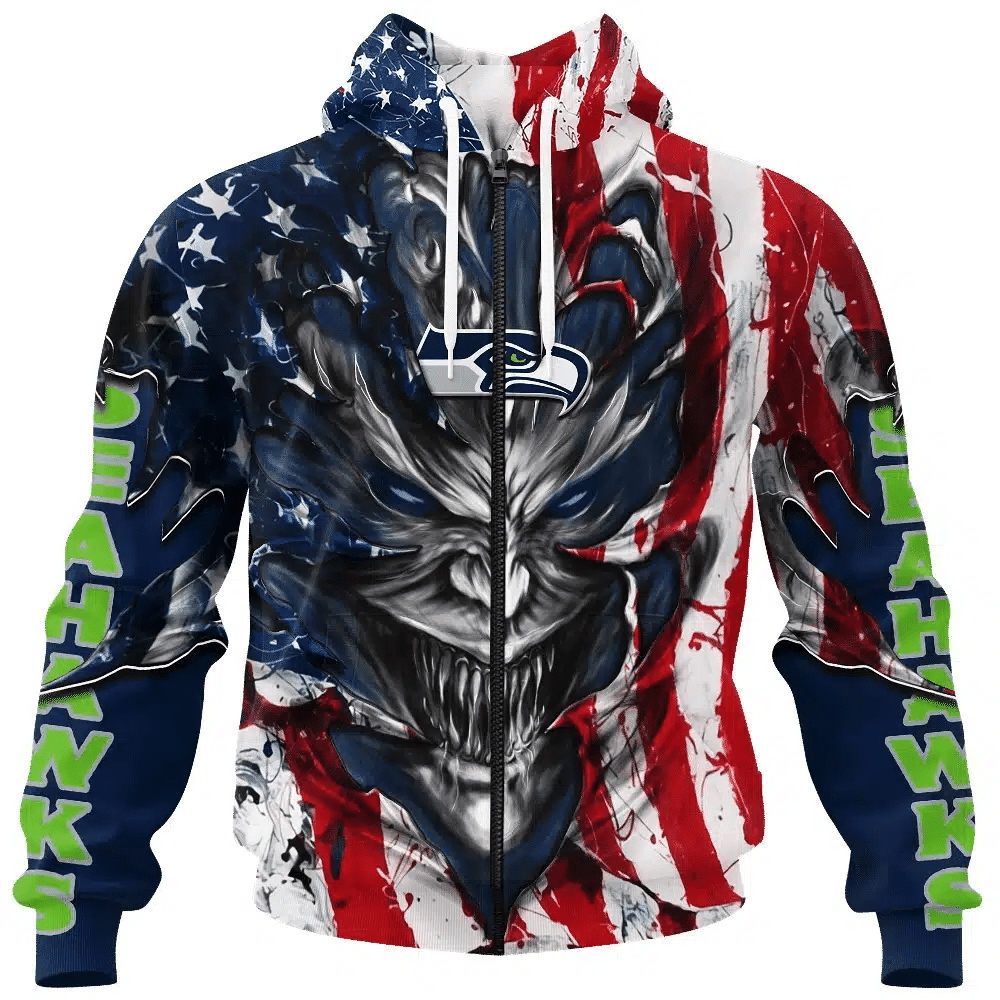Seattle Seahawks All Over Printed T-shirt Sweatshirt Hoodie AZCHD596