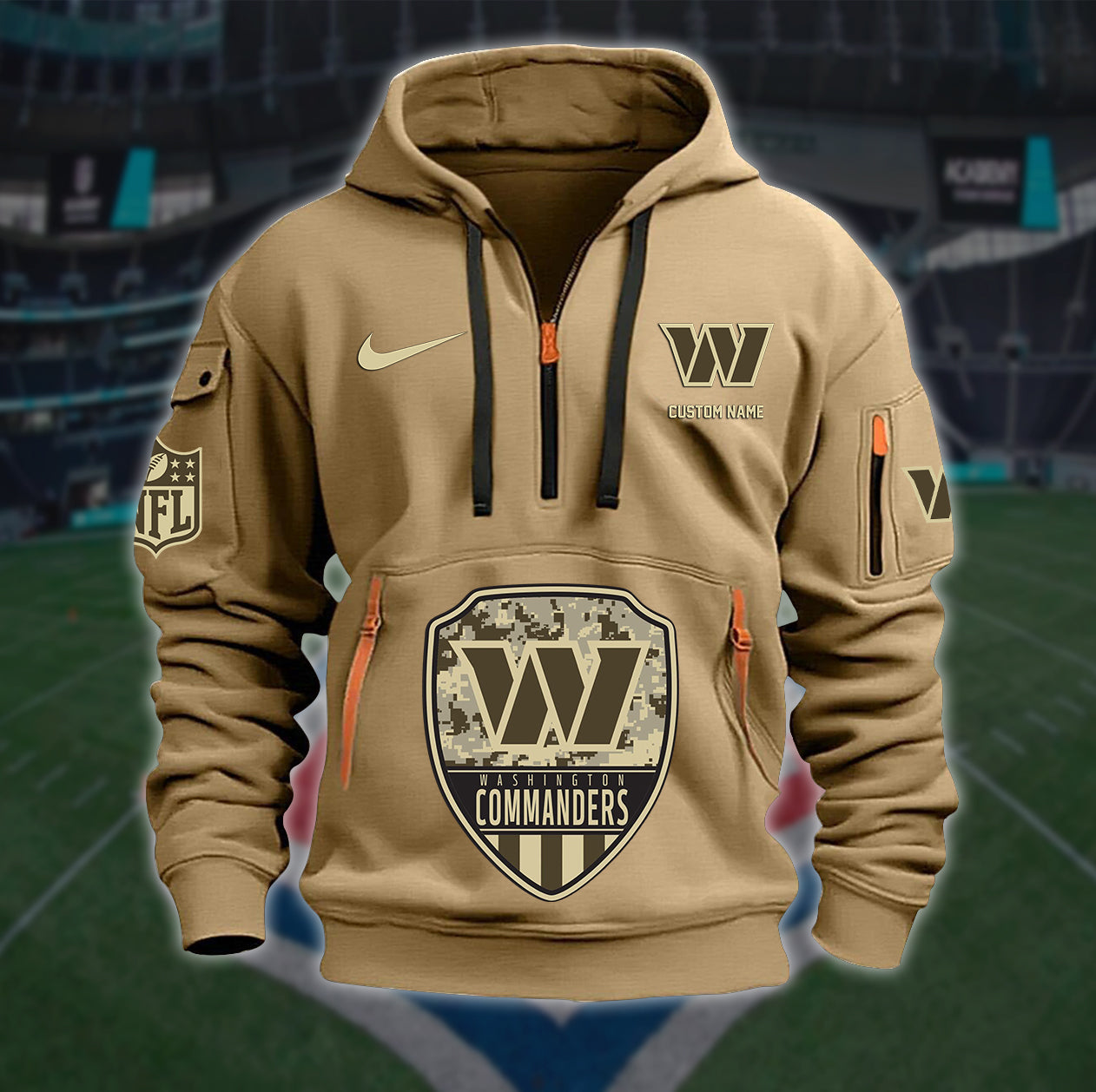 Washington Commanders New Personalized Quarter Zip Hoodie Limited Edition AZBTQZH000206