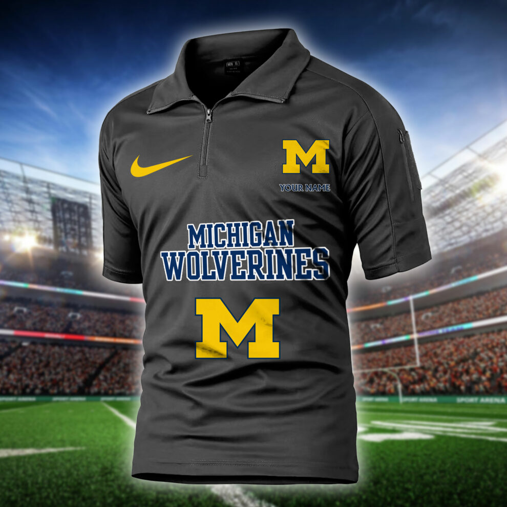 Michigan Wolverines Army Polo Shirt AZBTAPS000009