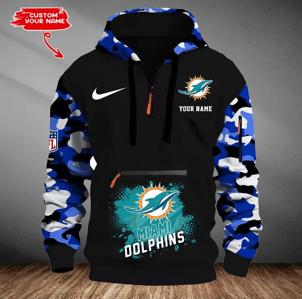 Miami Dolphins Camouflage Hooded Sweatshirt HA51