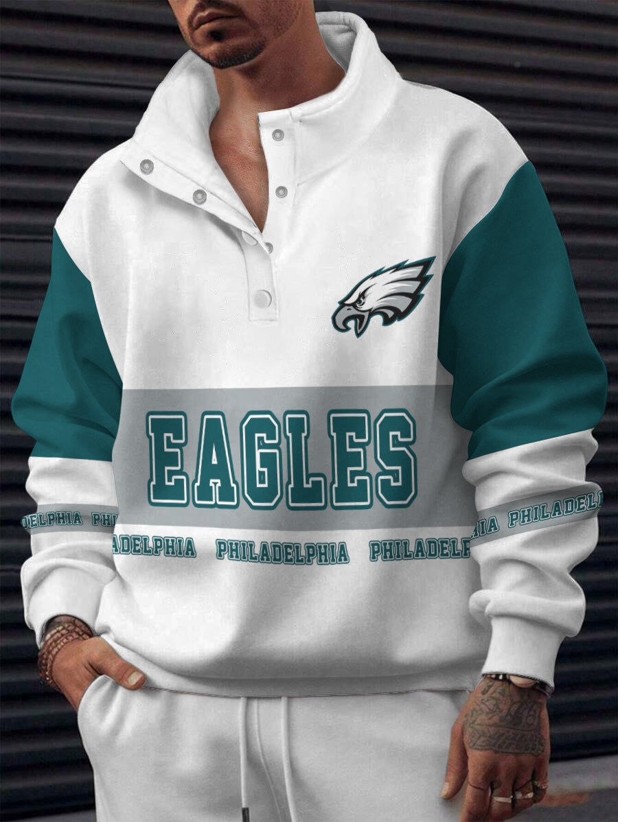 Philadelphia Eagles Casual Colorful Stand Collar Sweatshirt AZBTSCSW000194