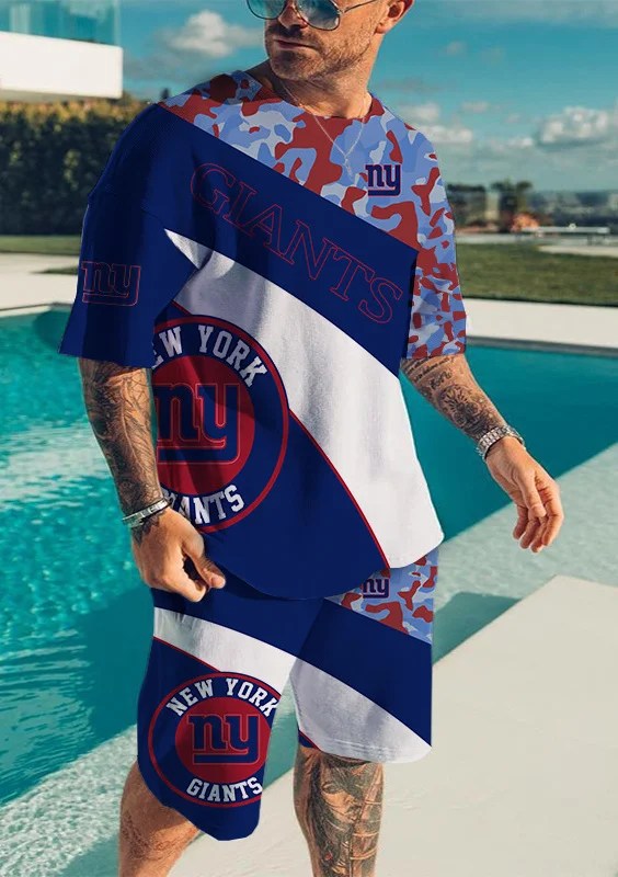 New York Giants T-shirt and Shorts AZTS415