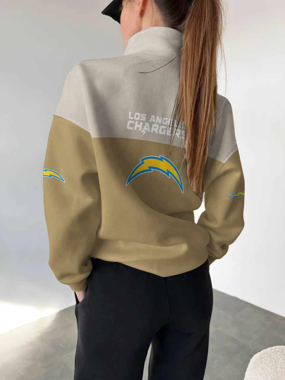 Los Angeles Chargers Casual Colorful Stand Collar Sweatshirt AZBTSCSW000492