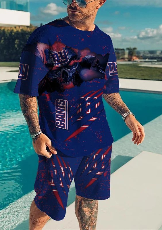 New York Giants T-shirt and Shorts AZTS416