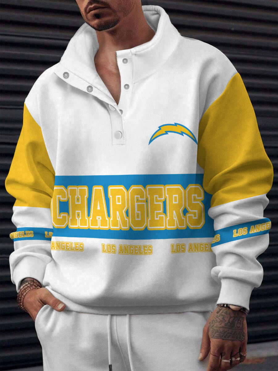 Los Angeles Chargers Casual Colorful Stand Collar Sweatshirt AZBTSCSW000645