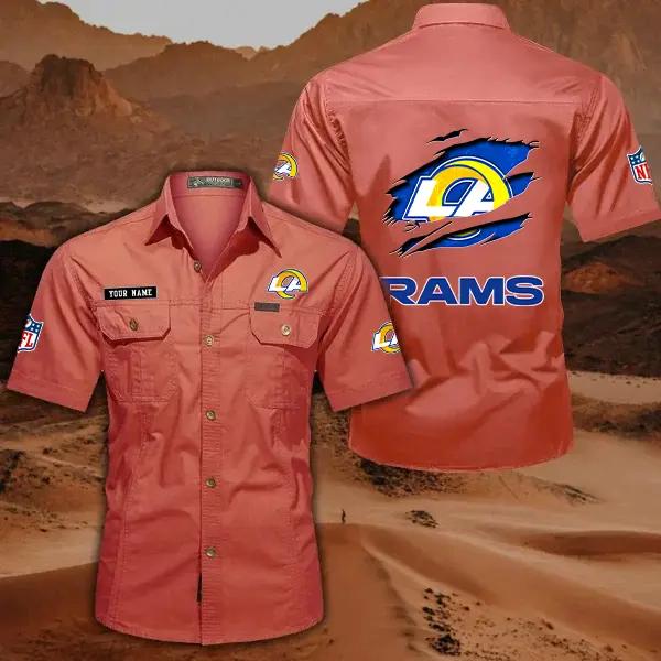 Los Angeles Rams Men’s Short Sleeve Cargo Shirts New 2025 AZBT2DCGS000019