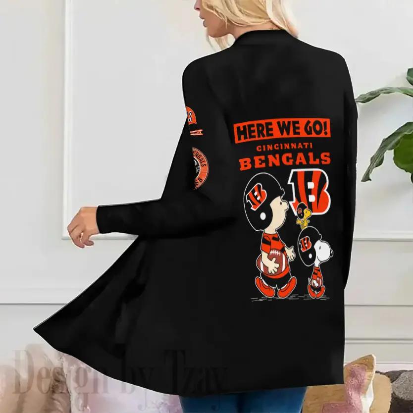 Cincinnati Bengals Women Patch Pocket Cardigan BT041