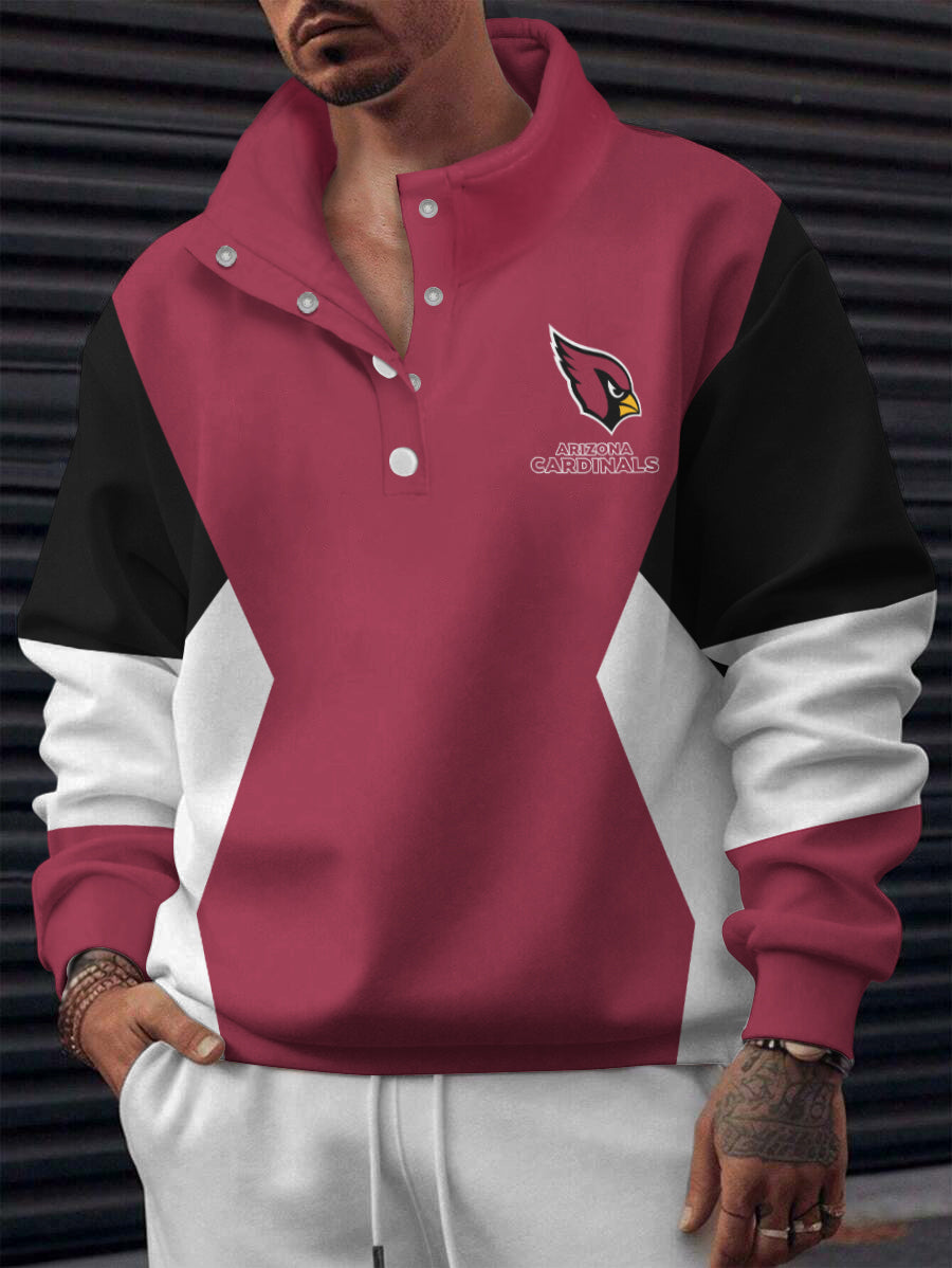 Arizona Cardinals Casual Colorful Stand Collar Sweatshirt AZBTSCSW000568