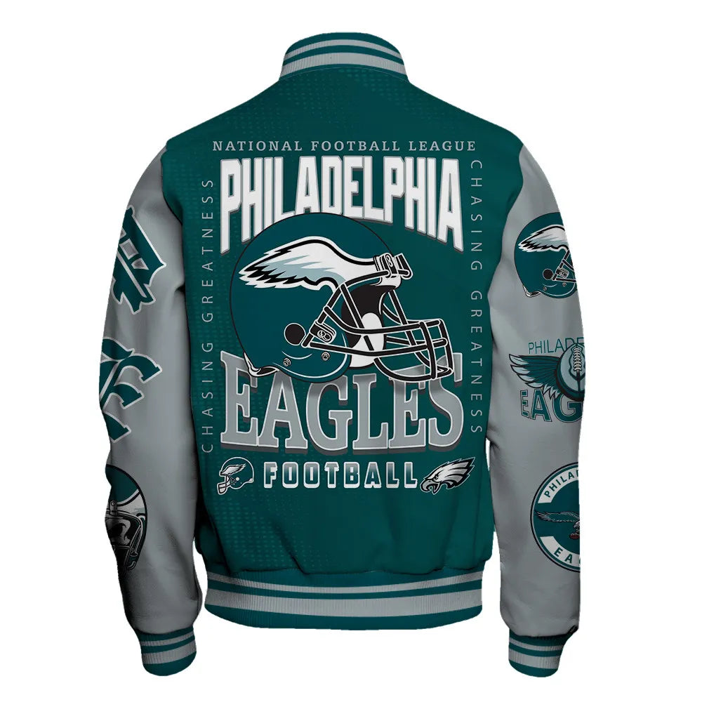 Philadelphia Eagles National Football Conference Unisex Varsity Jacket AZDDVJK000023