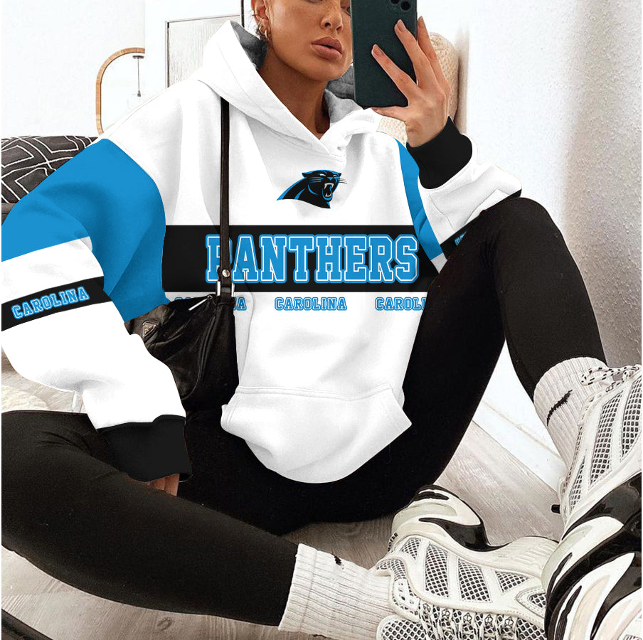 Carolina Panthers Printed Hooded Pocket Pullover Hoodie AZBTPH000123
