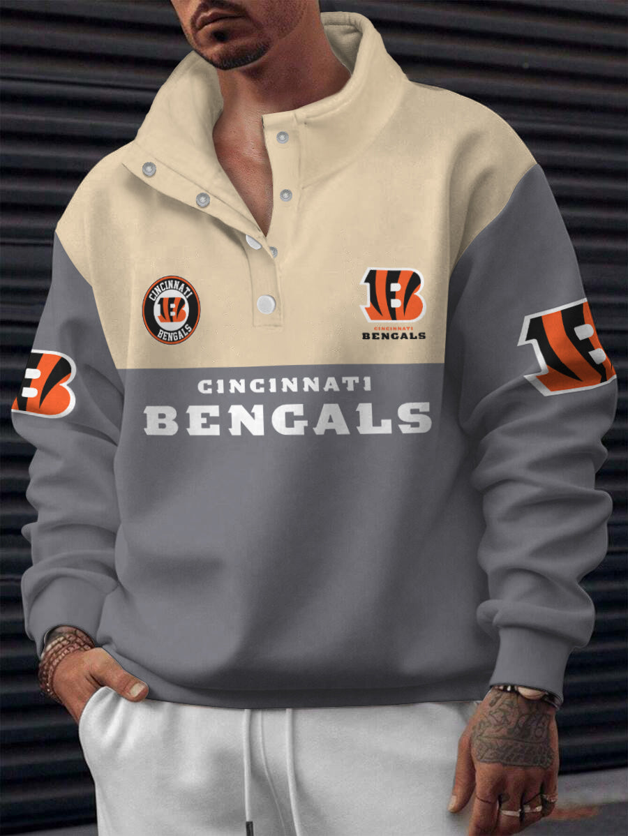 Cincinnati Bengals Casual Colorful Stand Collar Sweatshirt AZBTSCSW000598