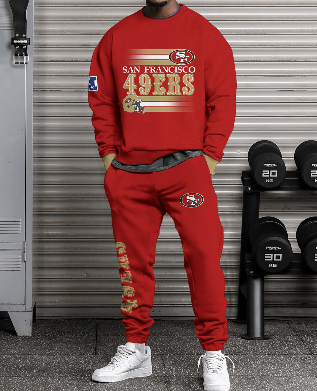 San Francisco 49ers Combo 3D Sweatsuit and Sweatpants Unisex CBSP77