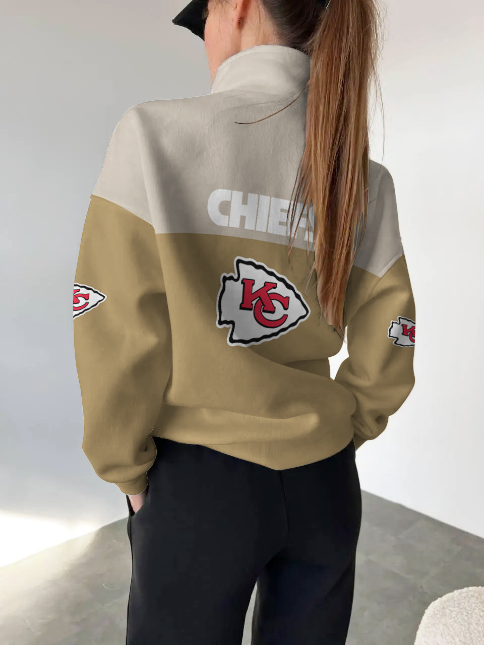 Kansas City Chiefs Casual Colorful Stand Collar Sweatshirt AZBTSCSW000449