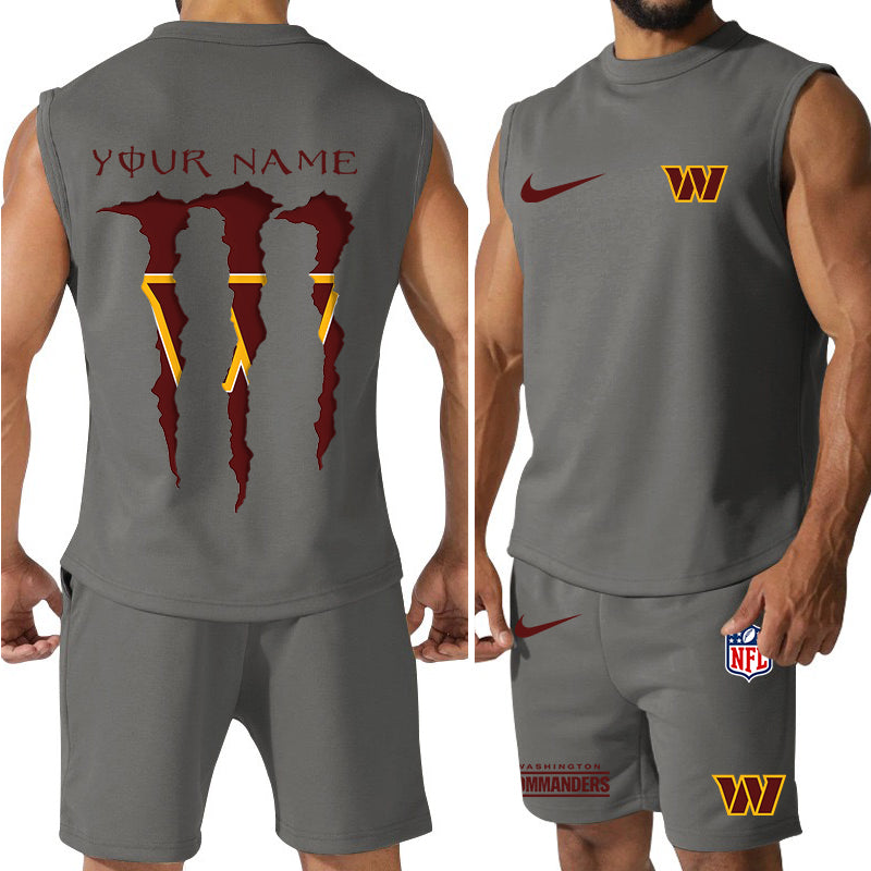 Washington Commanders Colorful Combo Men Jersey Tank Top and Shorts AZBTCMJTTS000005