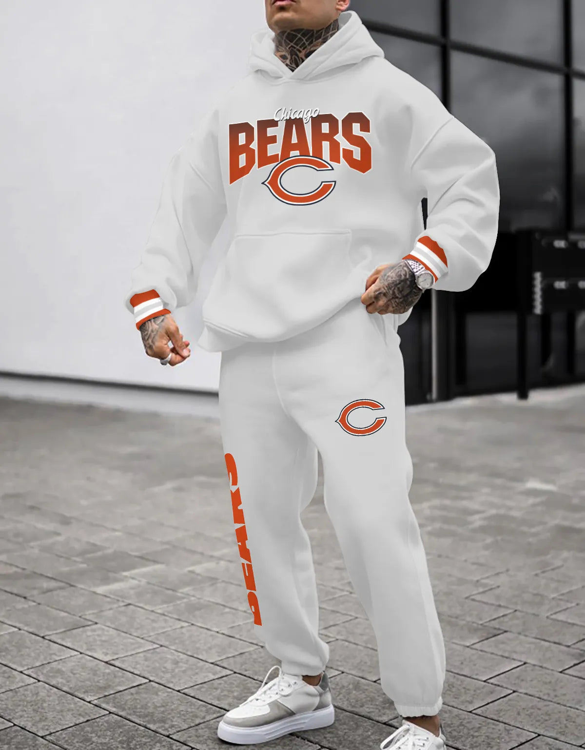 Chicago Bears Combo Pullover Hoodie And Sweatpants AZBTPHSP000041