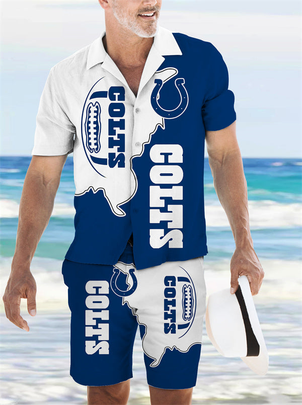 Indianapolis Colts Combo Hawaiian Shirt and Shorts AZBTHWSS000121
