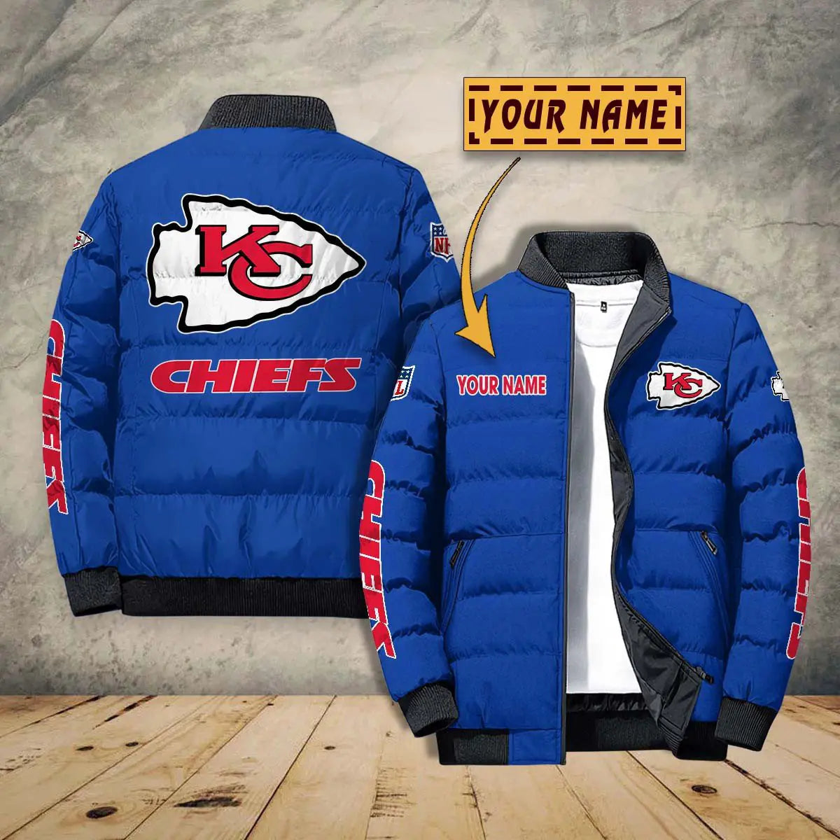 Kansas City Chiefs New Personalized Winter Puffer Jacket AZBTPFKJ000015