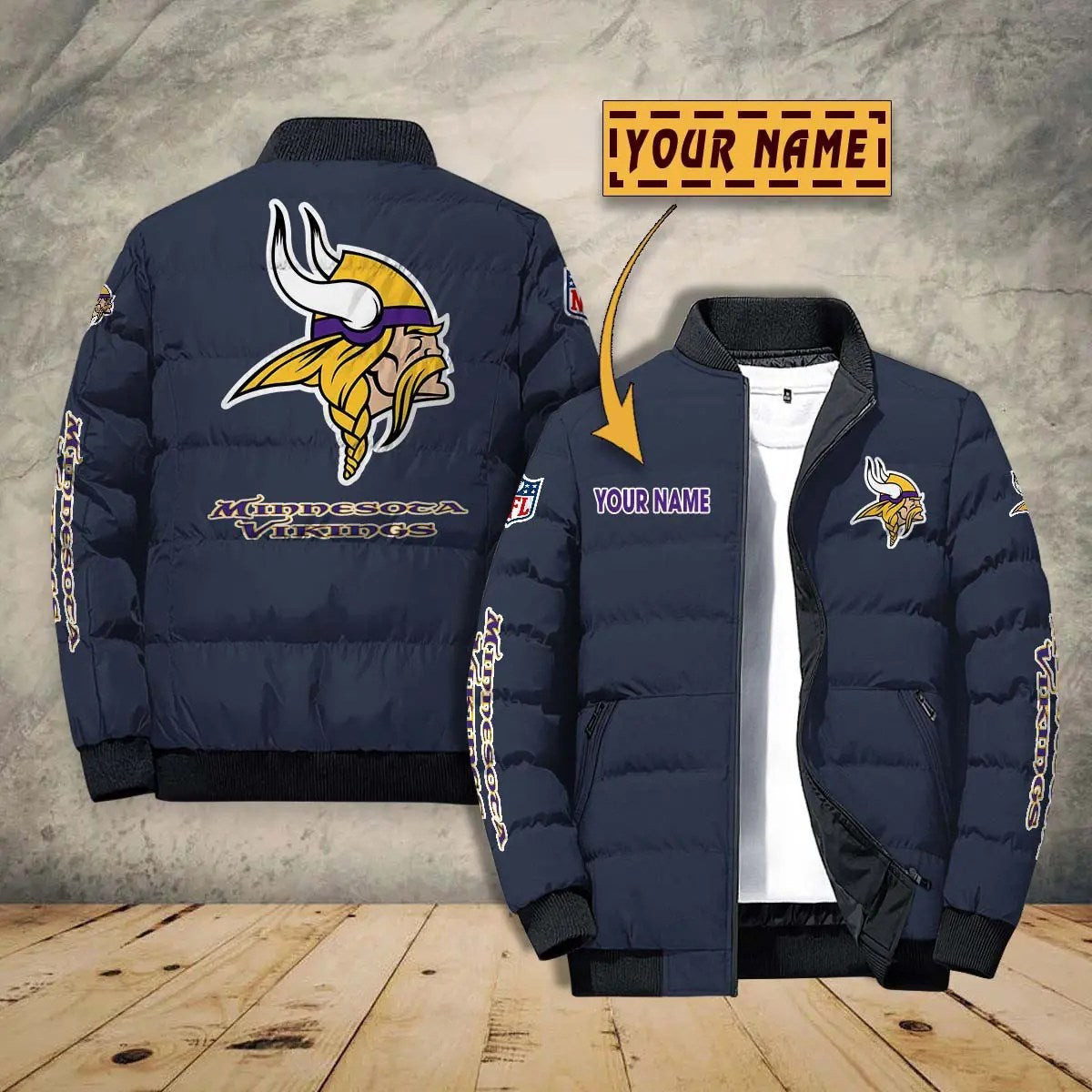 Minnesota Vikings New Personalized Winter Puffer Jacket AZBTPFKJ000018