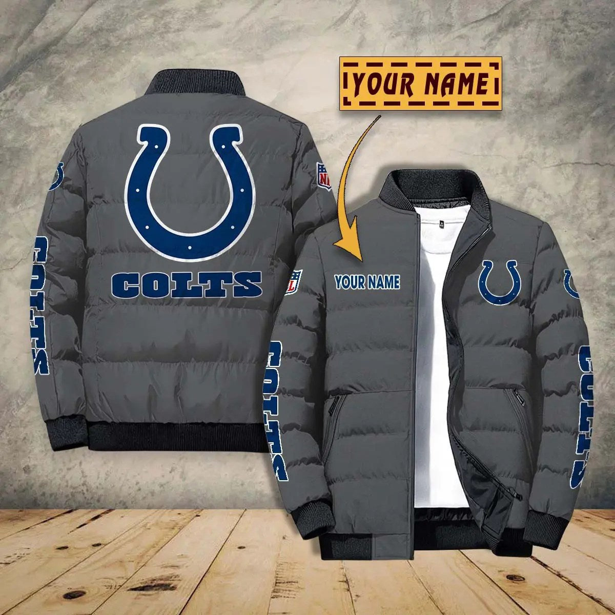 Indianapolis Colts New Personalized Winter Puffer Jacket AZBTPFKJ000021