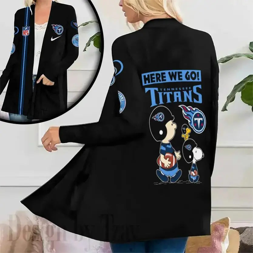 Tennessee Titans Women Patch Pocket Cardigan BT191