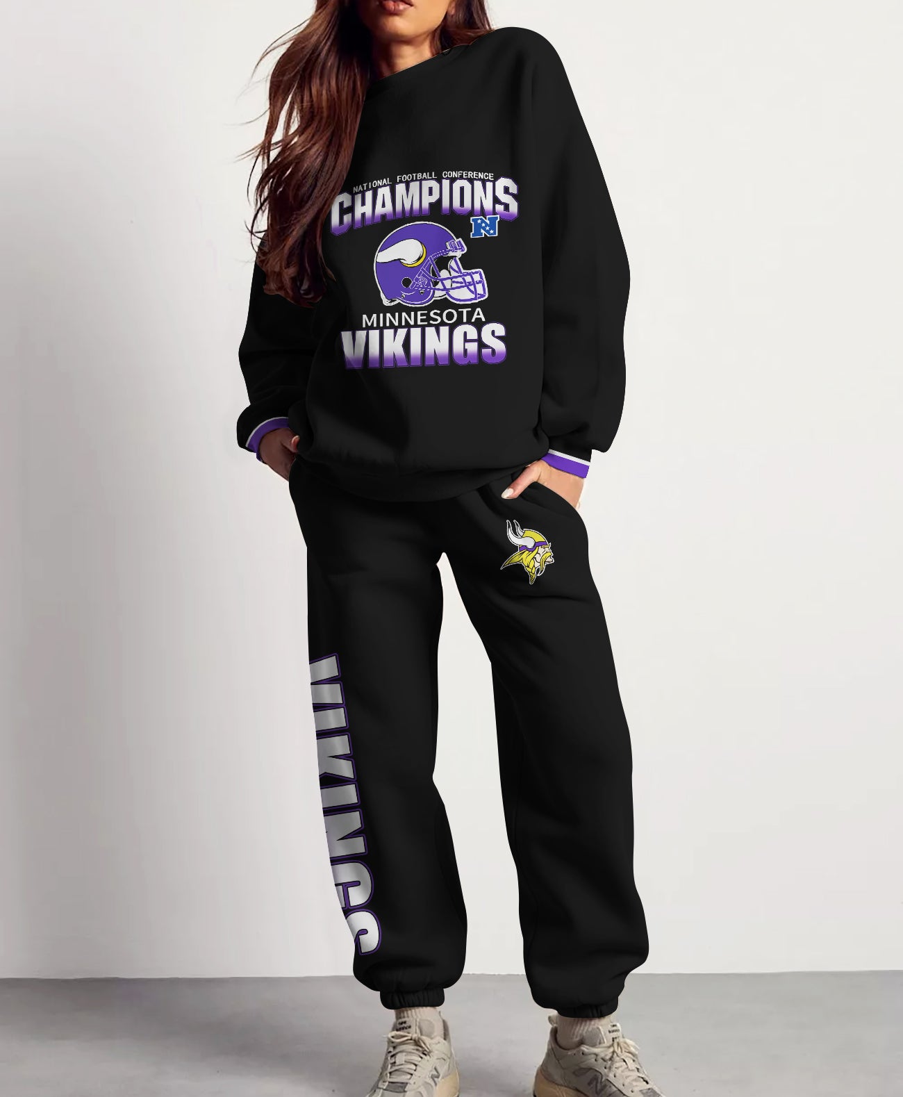 Minnesota Vikings Combo 3D Sweatsuit and Sweatpants Unisex CBSP255