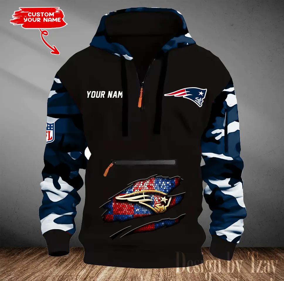 New England Patriots Camouflage Hooded Sweatshirt HA85