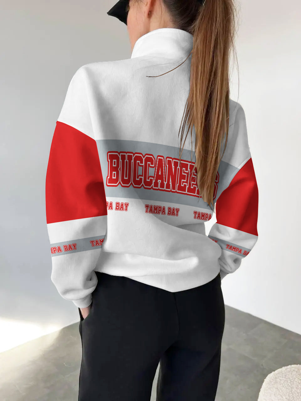 Tampa Bay Buccaneers Casual Colorful Stand Collar Sweatshirt AZBTSCSW000489