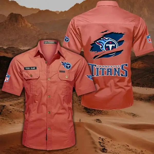 Tennessee Titans Men’s Short Sleeve Cargo Shirts New 2025 AZBT2DCGS000030