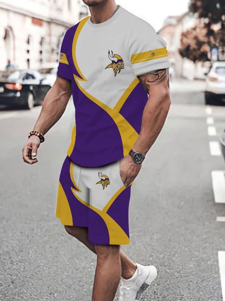 Minnesota Vikings T-shirt and Shorts AZTS574